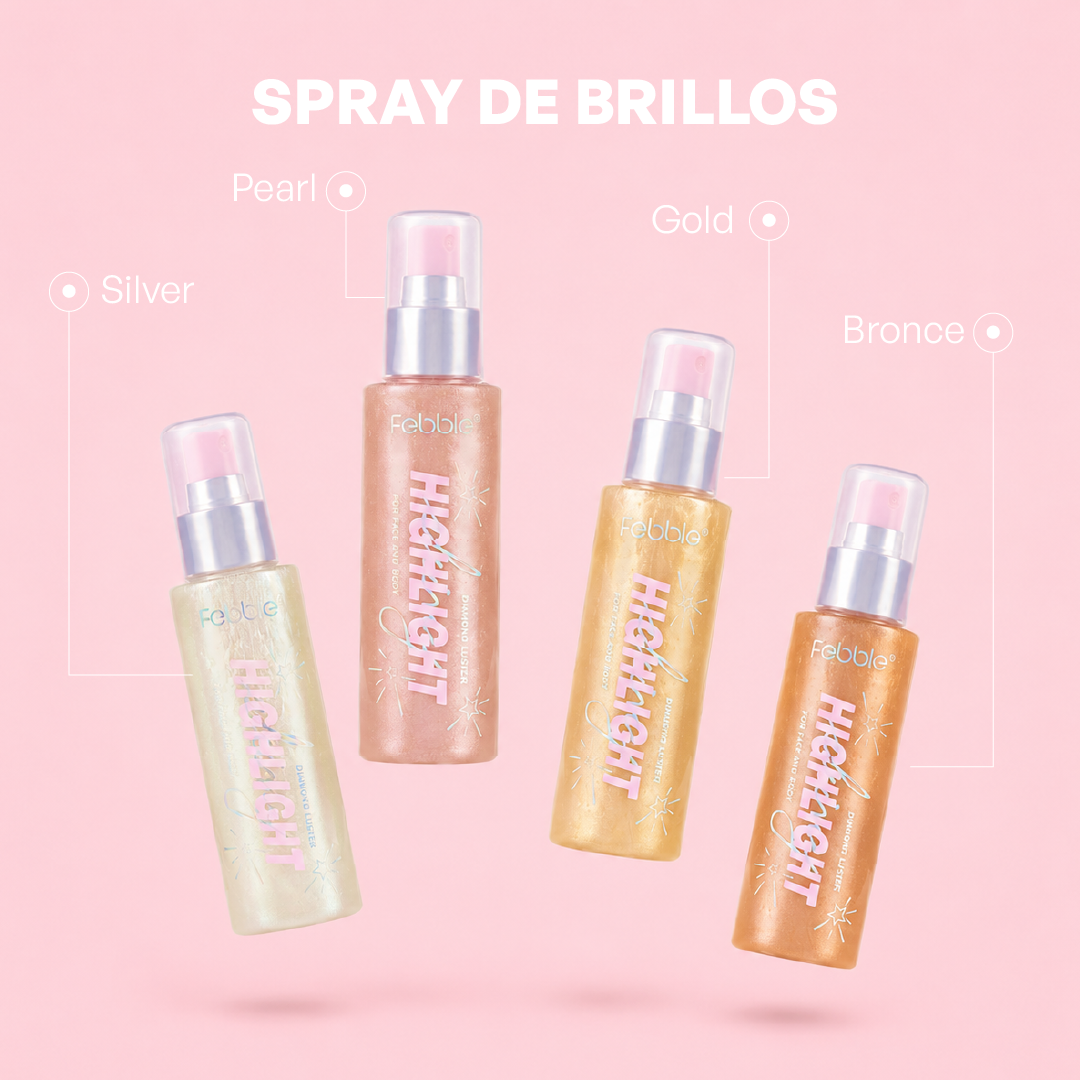 Spray Corporal y Facial con Brillo